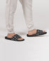 HEED NYC Monogram Black & White Men's Slide Sandal